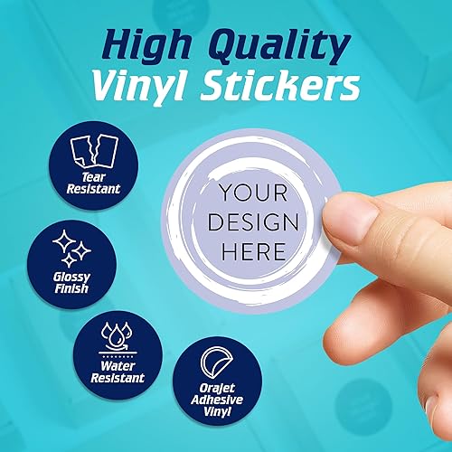 Vista 301 de DayStar Custom Signs & Design - 100 adhesivos de vinilo personalizables, con texto, imagen, diseño y logotipo; adhesivos para logotipo de embalaje