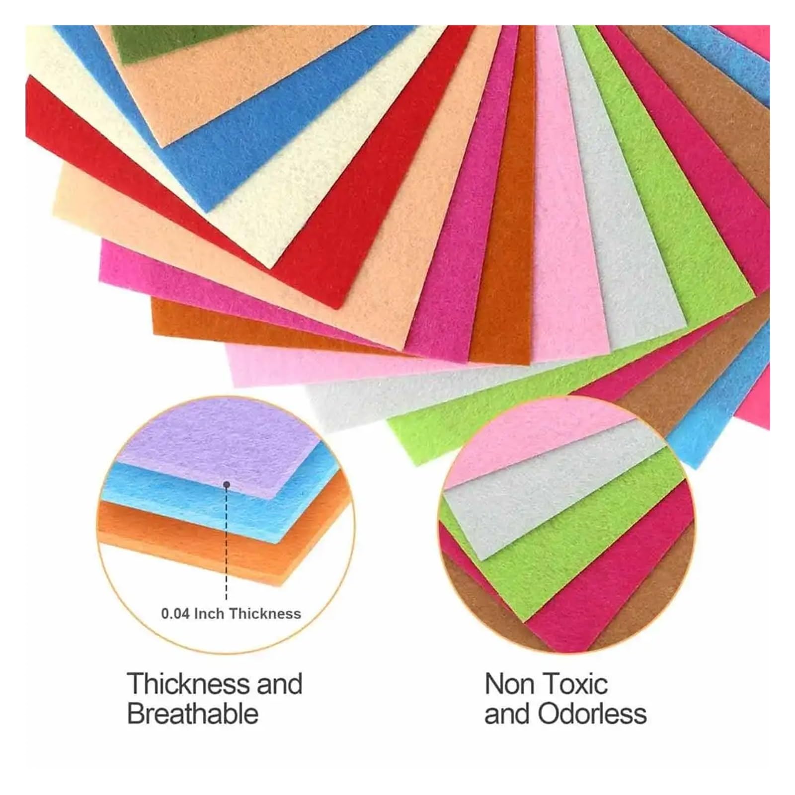 40 blocs de feutrine unie prédécoupés. Lavage à la main uniquement. Convient for les projets couture et bricolage Convient pour la décoration et l'artisanat(15cmX20cm)