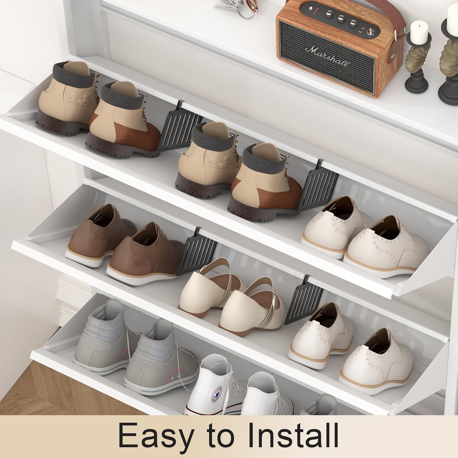 Bla Shoe Cabinet Stora for Entryway, Narrow Shoe Cabinet for