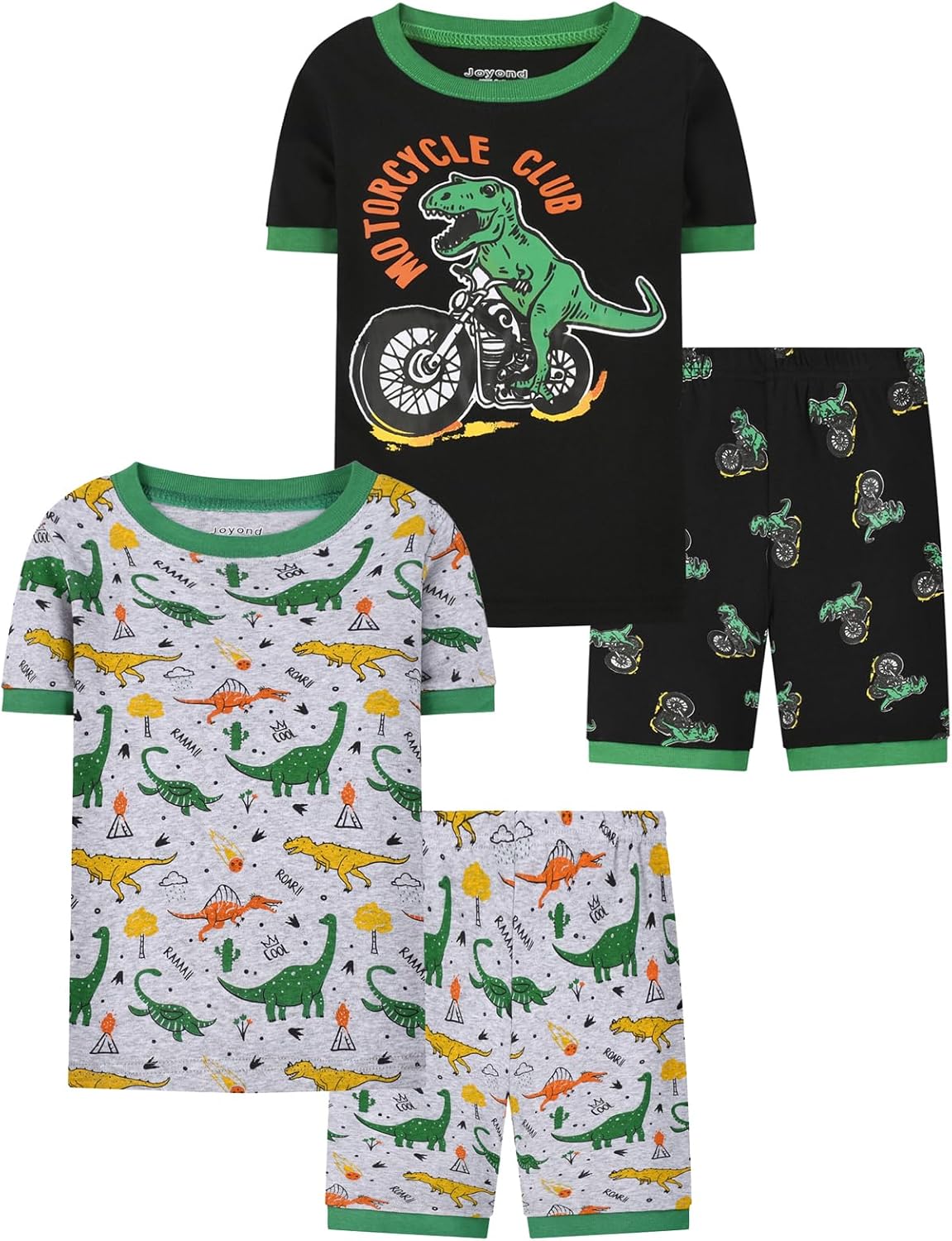 Joyond Boys Pure Cotton Summer Pjs for 2-14 Years, Kids Short