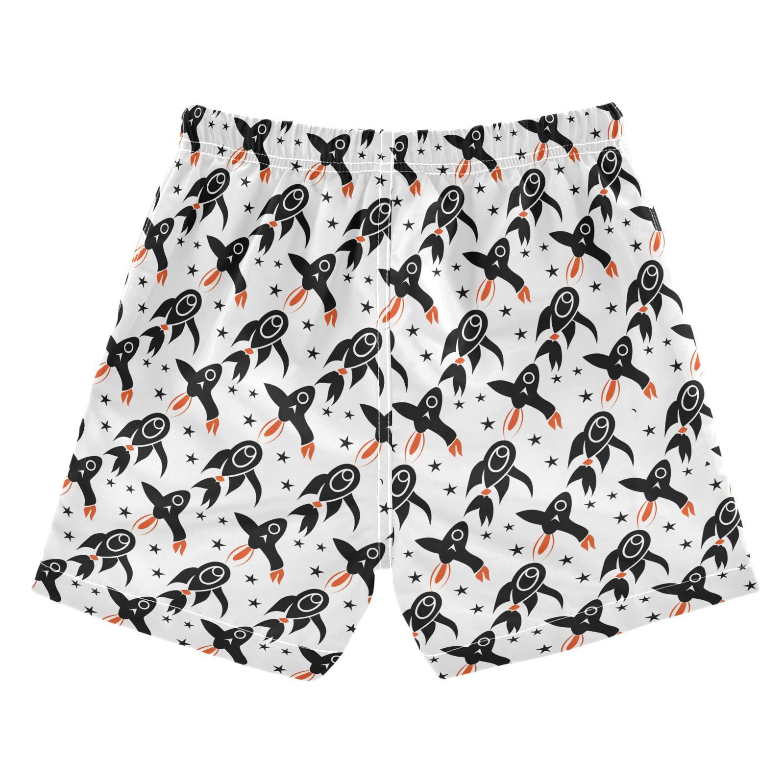 ALAZA Cartoon Space Starry Boys' Swim Trunks Beach Shorts Quick Dry Swimsuit 4T Multicoloured