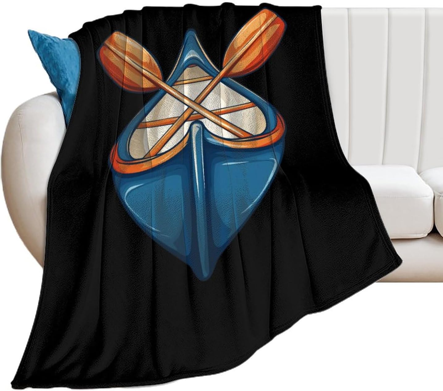 Paddling Canoe Rower Canoer Rowing Paddler Throw Blanket Soft Warm Flannel Bed Blanket for Couch Sofa