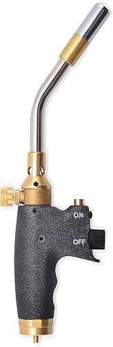 Flame King YSNAX1-020a - Cabezal de antorcha de propano, kit de soplete de calor MAX de alta intensidad con encendedor de botón para profesionales disponible en Yaxa Peru