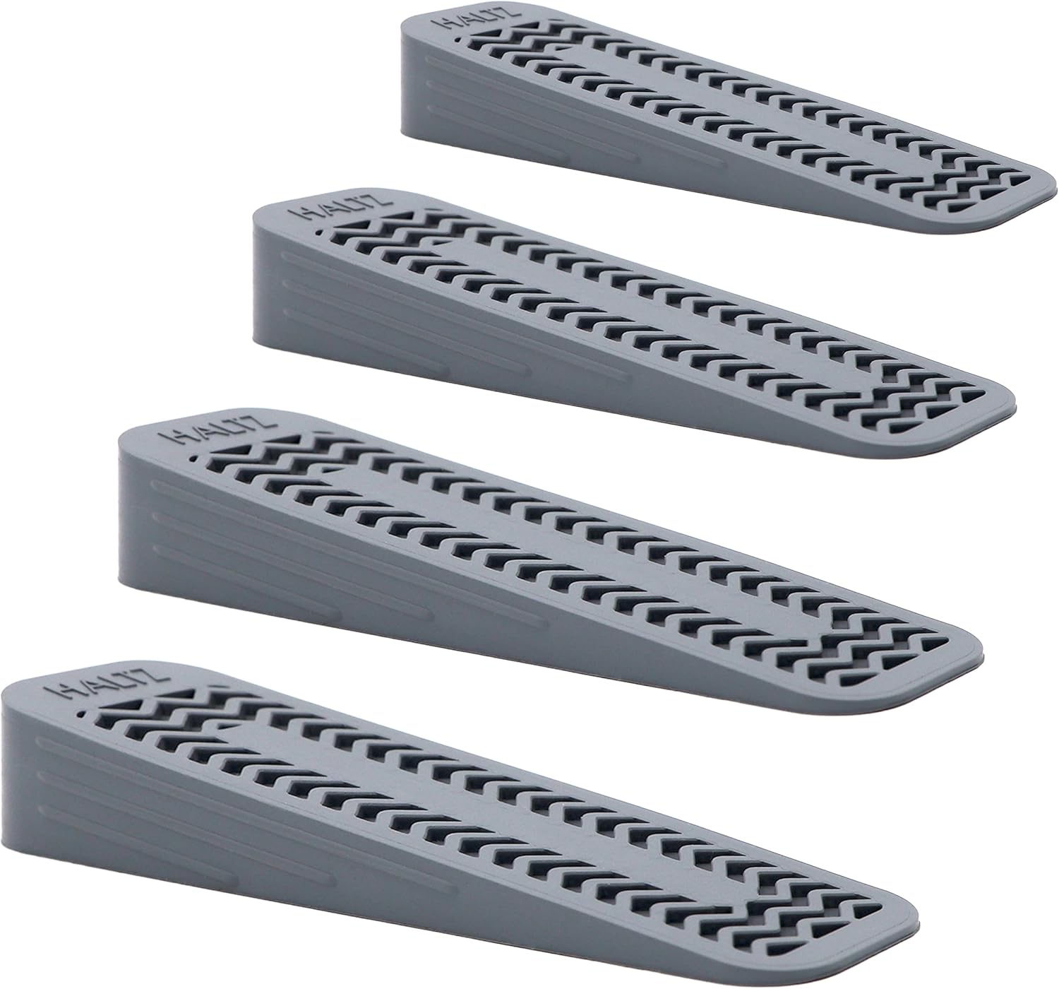 4 Pack Door Stoppers for Floor (12 x 3.6 x 2 cm) HeavyDuty NonSkid Door Wedges Scratch