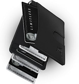 Kings Loot Money Clip Slim Minimalist Wallet for Men – RFID Blocking Leather Design with Money Clip – Front Pocket Bifold Holds 12 Cards – Stylish & Compact Wallets, Black, S, Premium