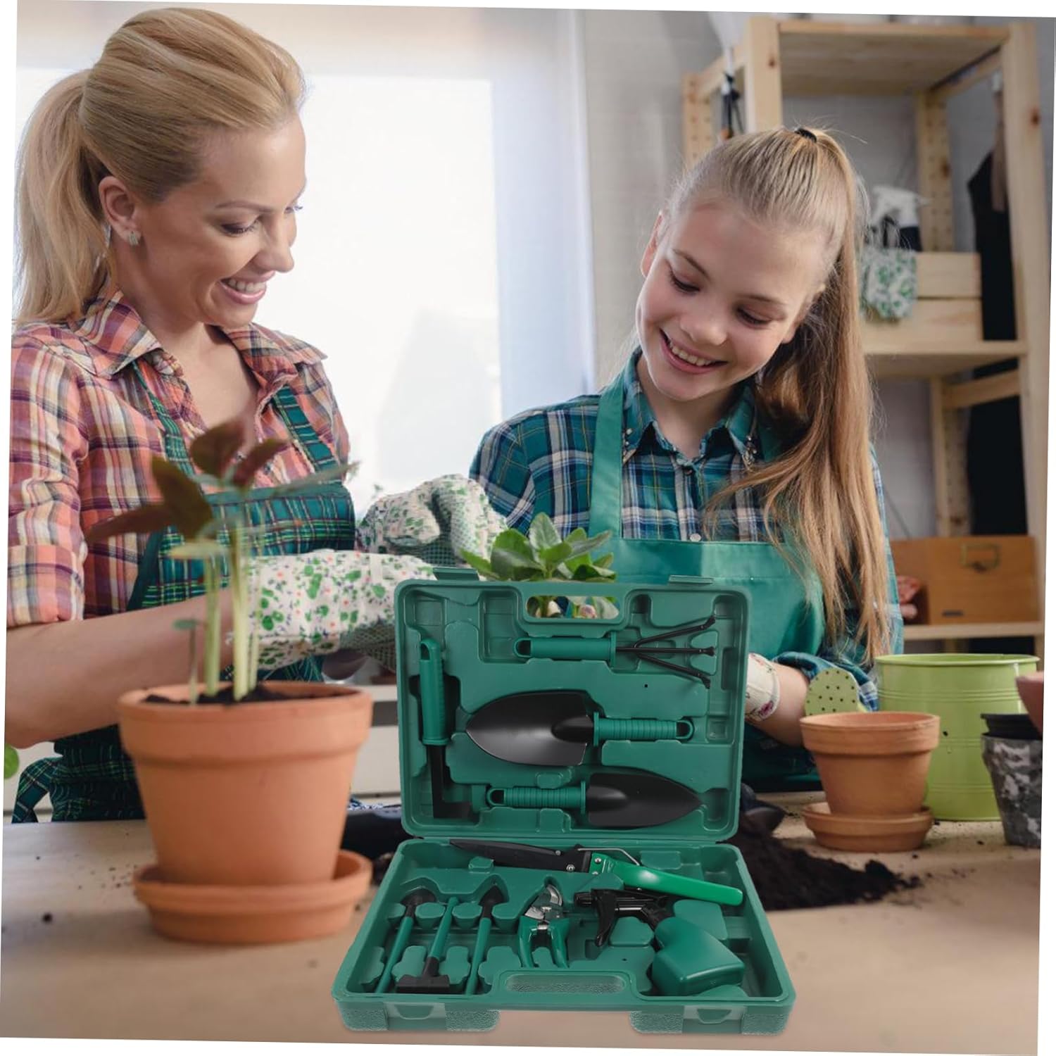 Complete Gardening Tool Set Pruning Shears Shovel Rake Sprayer Outdoor Supplies Tool Case Gardening Kit Raised Garden Beds Accessories