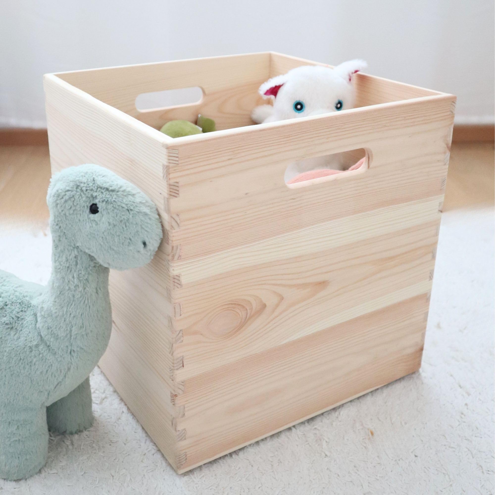 Spielzeugkiste aus Holz, Holzkiste 30x30x30 cm, Aufbewahrungsbox fürs Kinderzimmer & Wohnzimmer – passend für IKEA KALLAX und EKET – Holzbox für Spielzeug, Bücher & Kinderzubehör SONDERPOSTEN