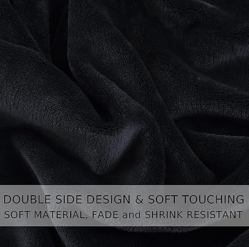 Vista 216 de Hozy - Cobija de forro polar para cama de 330GSM, suave, tela cepillada, muy cálida, para el sofá Gris ceniza