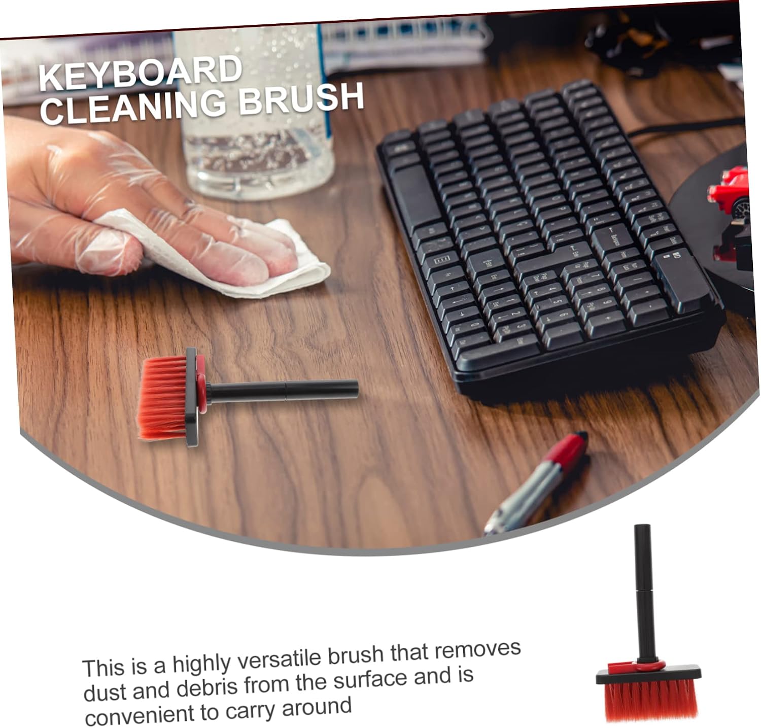 Ergonomic Static Brush for Keyboard Cleaning Portable Tool for USB Ports Computers Keyboards Motherboards Professional and Practical Cleaning Kit
