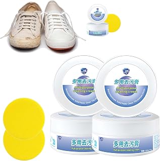 2023 New Multi-Functional Cleaning and Stain Removal Cream, Multi-Functional Cleaning and Stain Removal Cream White Shoe Cleaning with Sponge (2pcs)