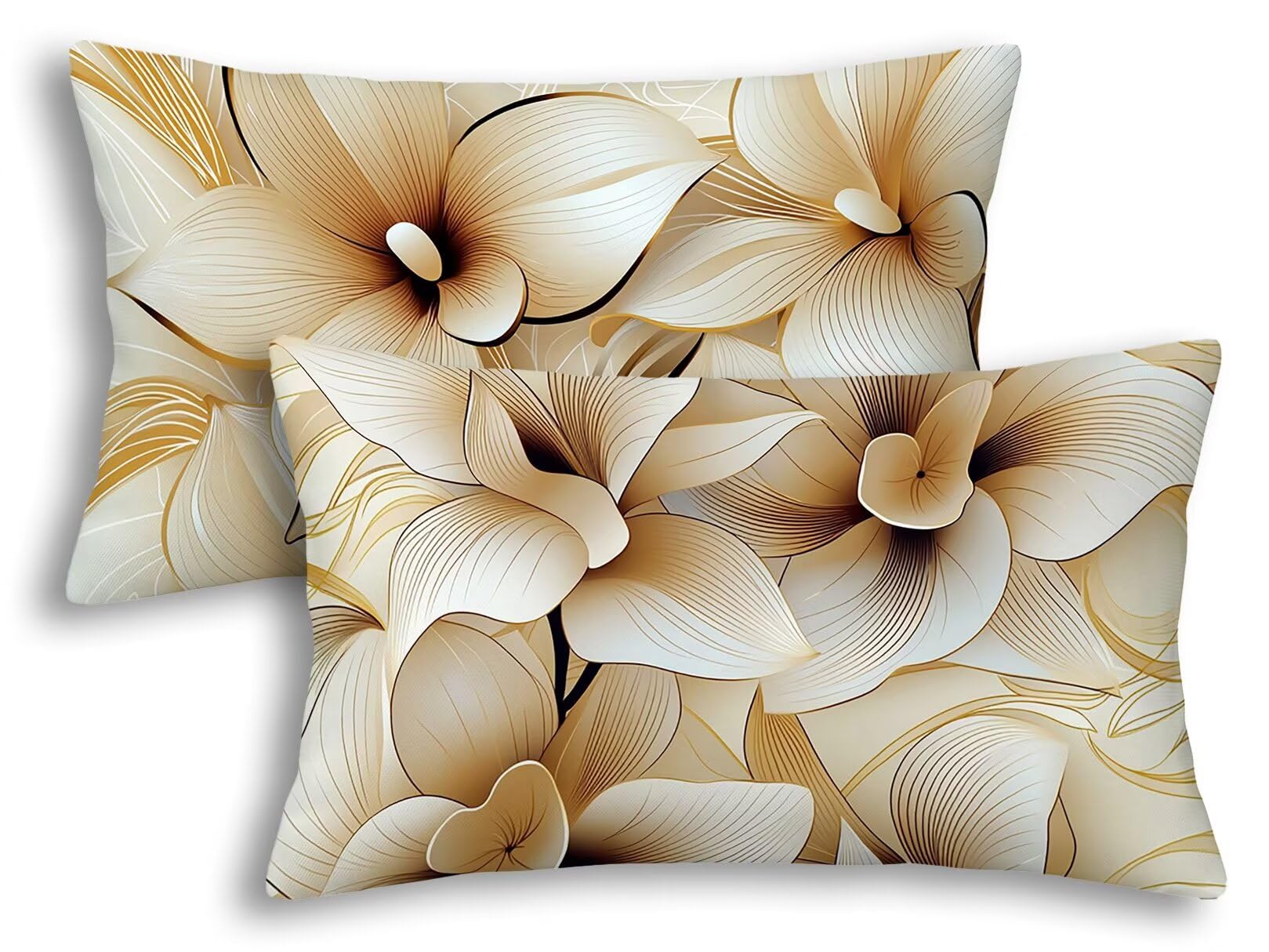 Housse coussin extérieur imperméable 50x80cm lot de 2 rectangulaire jardin