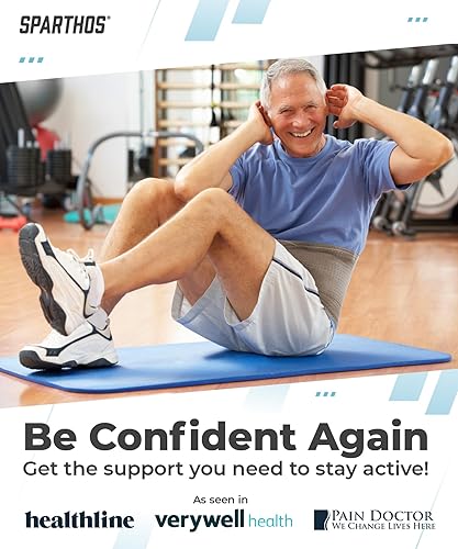 Sparthos Back Brace for Lower Back Pain - Immediate Relief from Sciatica, Herniated Disc, Scoliosis - Breathable + Lumbar Support Pad - For Men & Women - Fits 44–52″ Waist (Large, Check Size Chart)(Desert Beige,Large (Pack of 1))