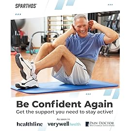 Sparthos Back Brace for Lower Back Pain - Immediate Relief from Sciatica, Herniated Disc - Lumbar Support Pad - For Home & Lifting At Work - For Men & Women - Fits 44-52 Waist (Beige-L, Check Sizing)