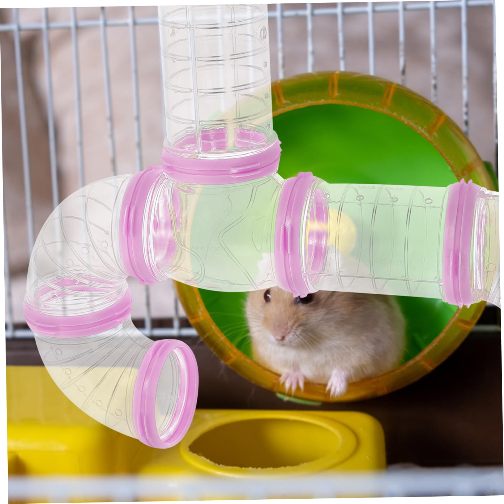Hamstertunnel aus Kunststoff für Externe Selbstgemacht Verbindung, 2 Satz | Durchsichtiger Verbinder, Hamsterröhren für Käfig und Spielbereich, Geeignet für Hamster und Meerschweinchen