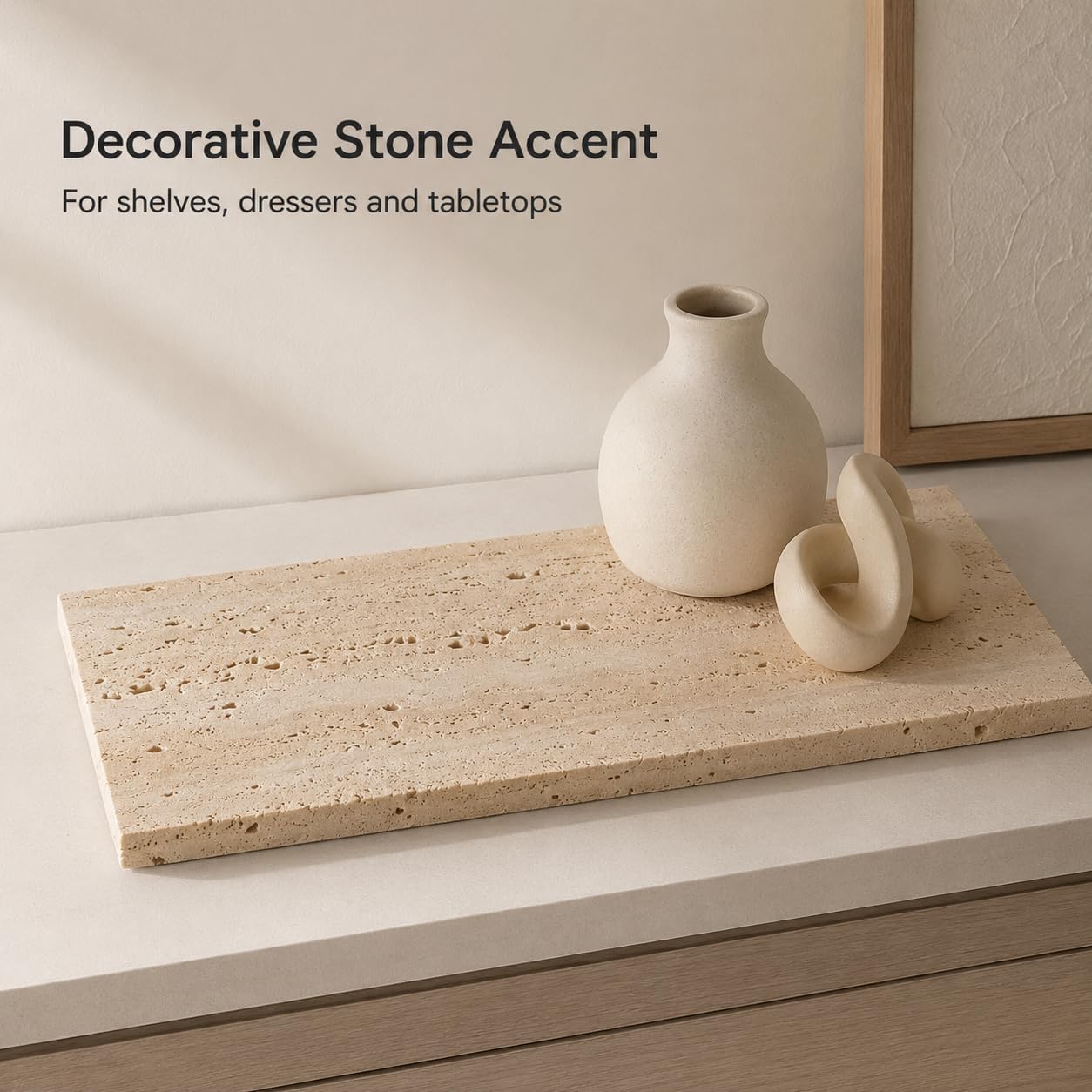 Travertine Display Tile, Single 5.91 x 11.81 Inch Stone Slab image 3