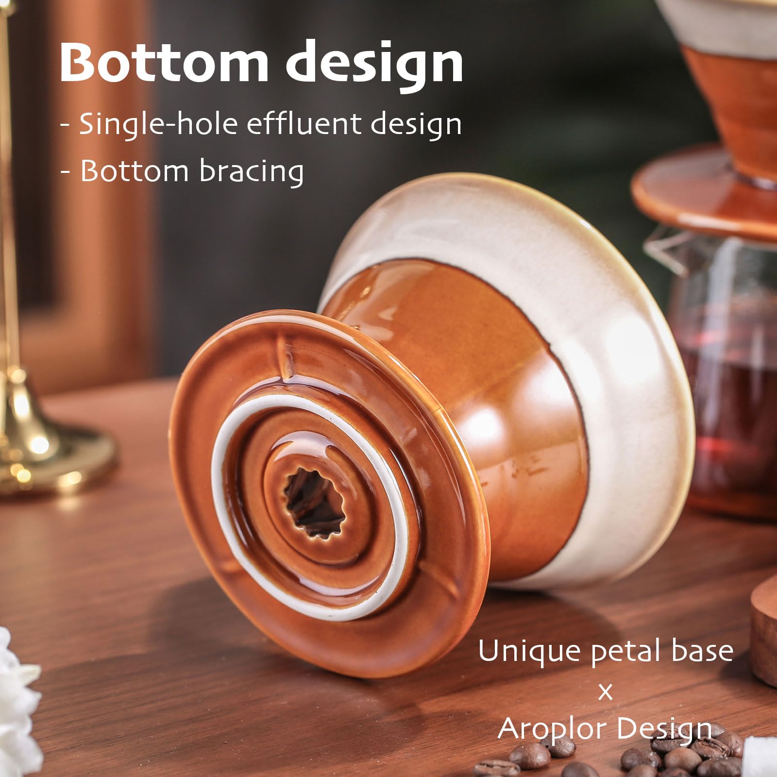 01 ceramiczny filtr kapiący do kawy nalewany kapacz do kawy przenośny ręczny stożek zestaw do ekspresu do kawy dla baristów domowych