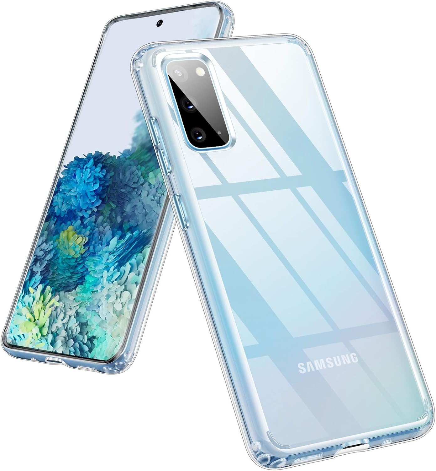 UNBREAKcable Samsung Galaxy S20 5G Case 6.2 inch [Crystal-Clear Coating] - Ultra Clear Hard PC Back & Soft Silicon Bumper Fully Protective Cover Phone Case for Samsung Galaxy S20