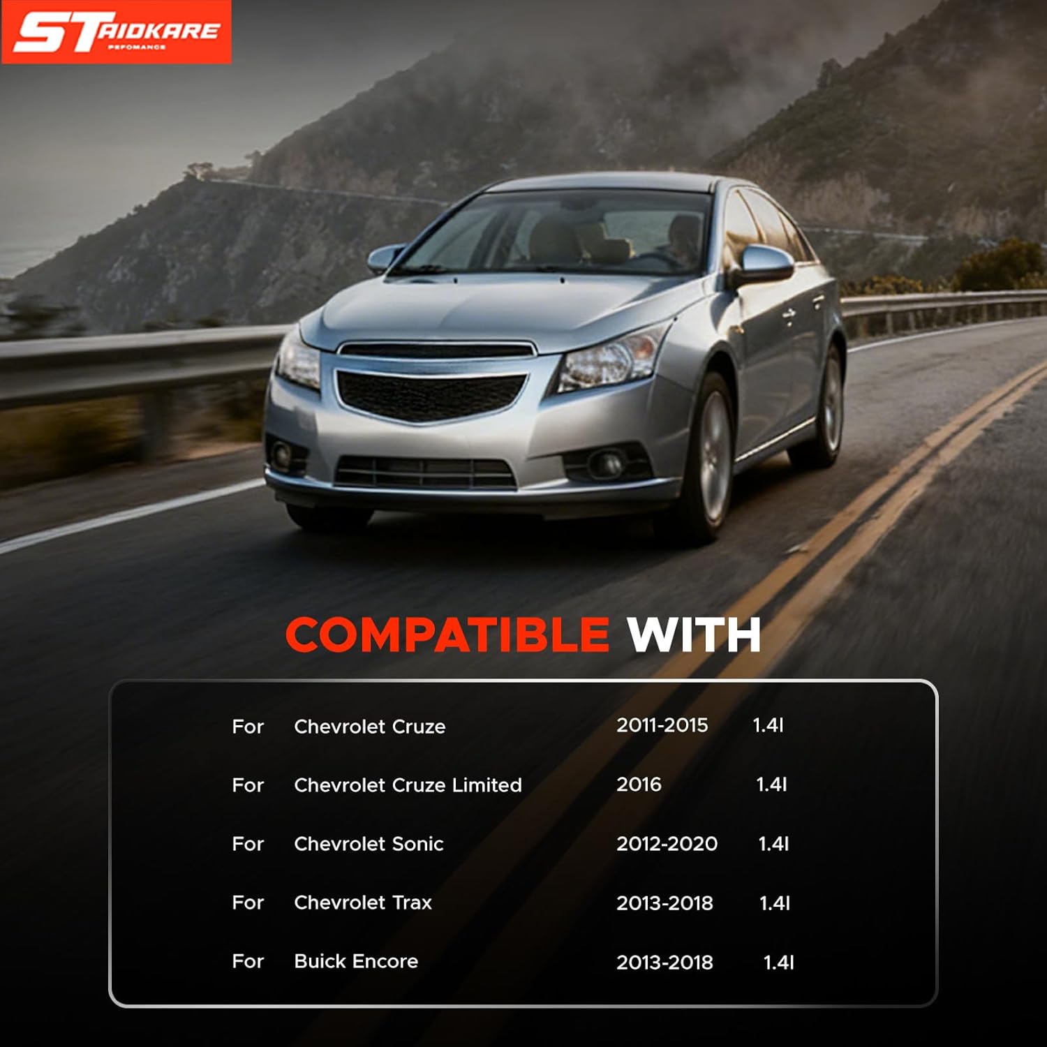 Complete Turbo Oil AND Coolant Line Kit for 1.4L EcoTec - For Chevy Cruze Sonic Trax & Buick Encore (2011-2021) - Replaces OEM 55568031, 55592600,25198546