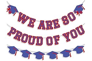 Celebrate Grad with Red and Blue Banner
