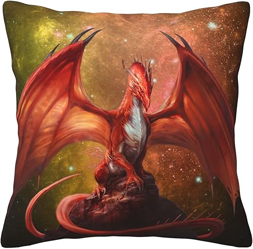 Miniatura 6 de Juego de 4 fundas de almohada de dragón de 18 x 18 pulgadas, fundas de almohada decorativas para sofá, cama, automóvil, mezcla y combina para