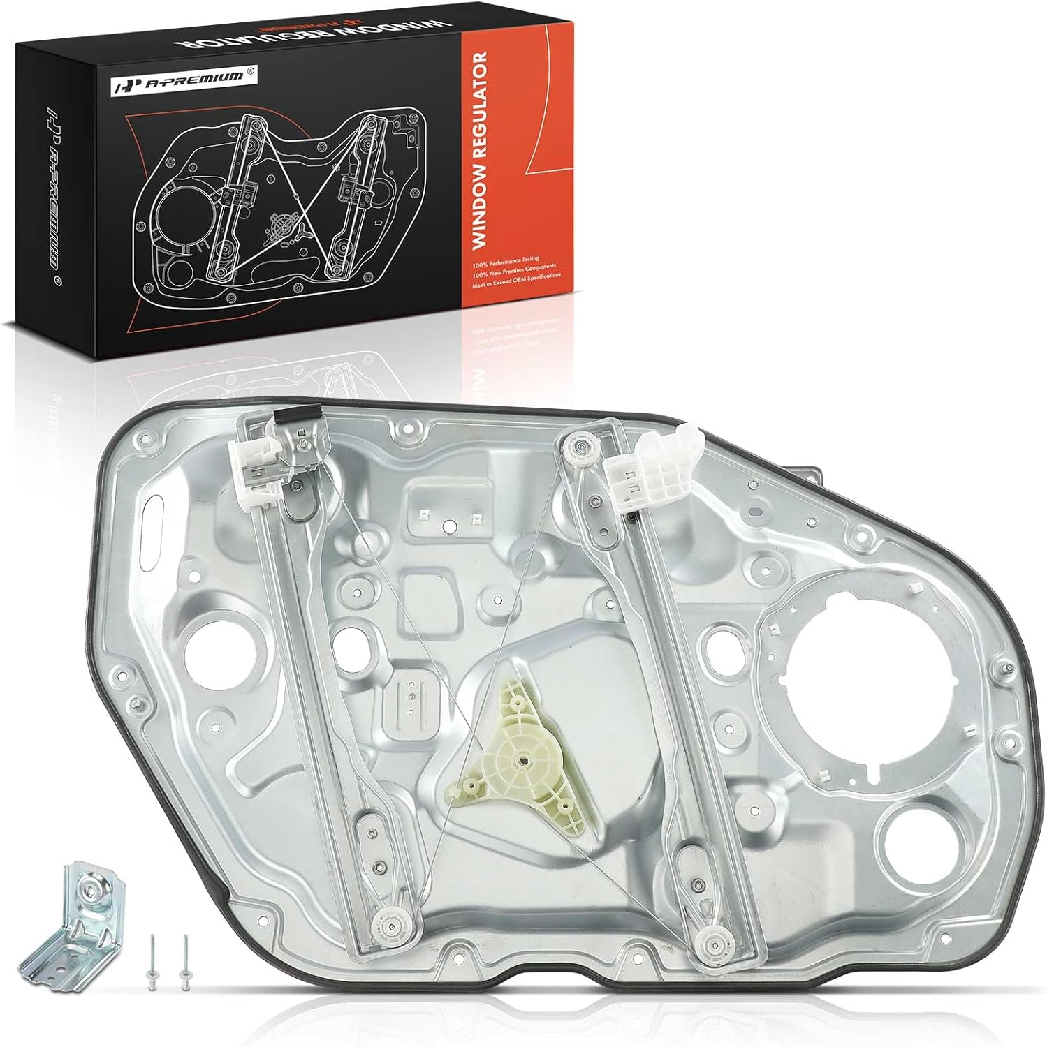 A-Premium Power Window Regulator Front Passenger Side Compatible with Kia Forte 2014-2018, Forte Koup 2014-2017, Forte5 2014-2018, Without Motor