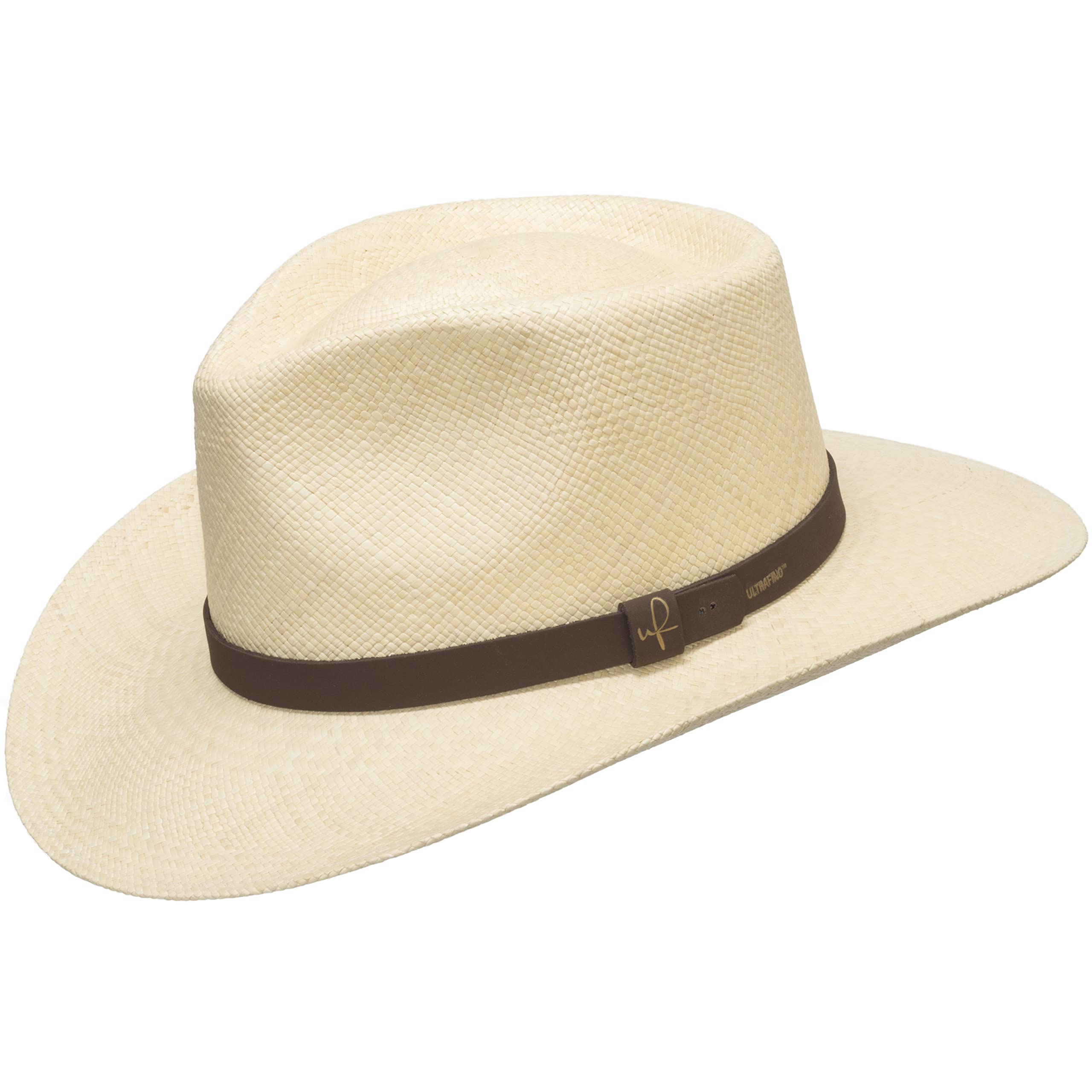 ULTRAFINOHand Finished Fedora Panama HAT Straw Mens Havana