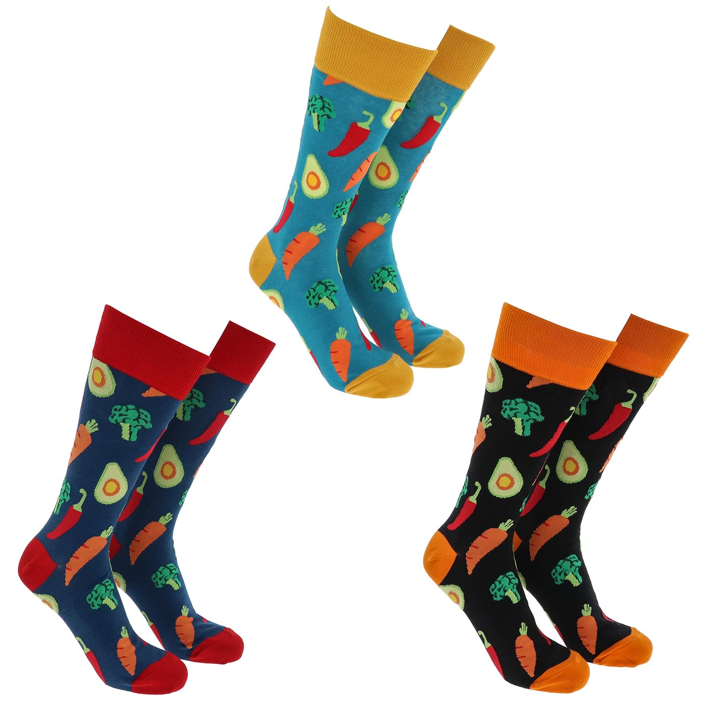 Joe Davies Unisex Veggies Sock Society Fruit & Vegetable Collection Of Funky And Fun Socks - Westie, Paw Prints, Kitty Kat & More! (Uk, Alpha, One Size, Regular, Regular, )