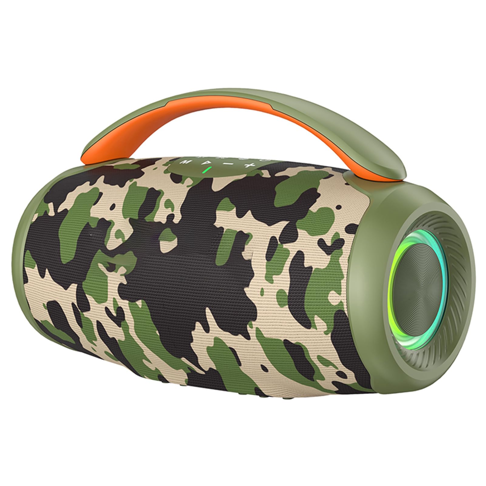 Ausla Altoparlante BT Altoparlante Wireless Portatile 50W con Luci BT 5.3 RGB Batteria da 6000mAh Stereo per Bassi Profondi per Uso Esterno per Feste in Casa (Camuffare)
