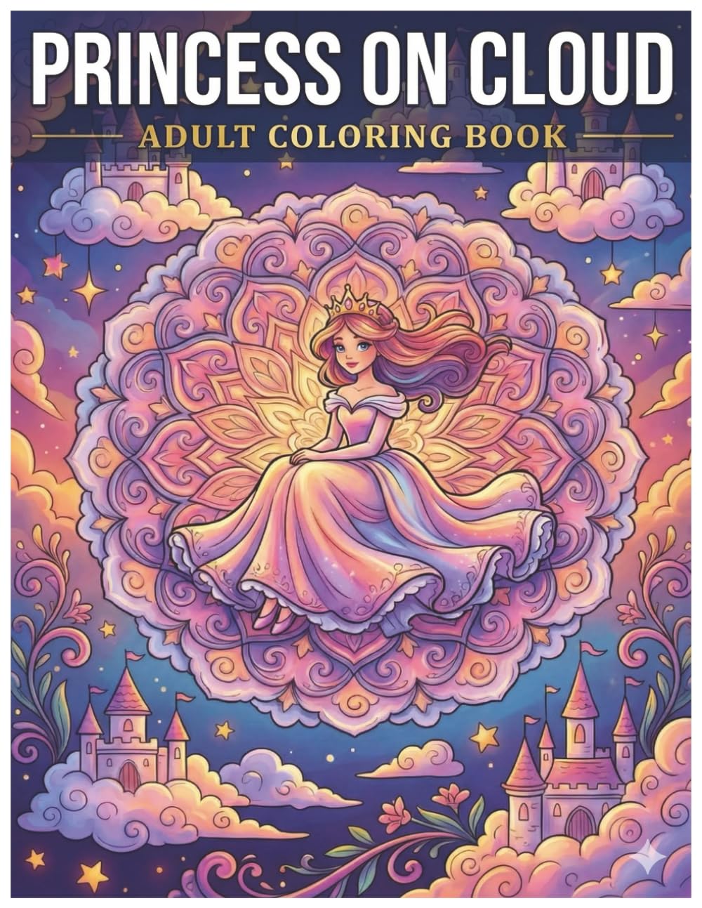 Princess on Cloud – Adult Coloring Book