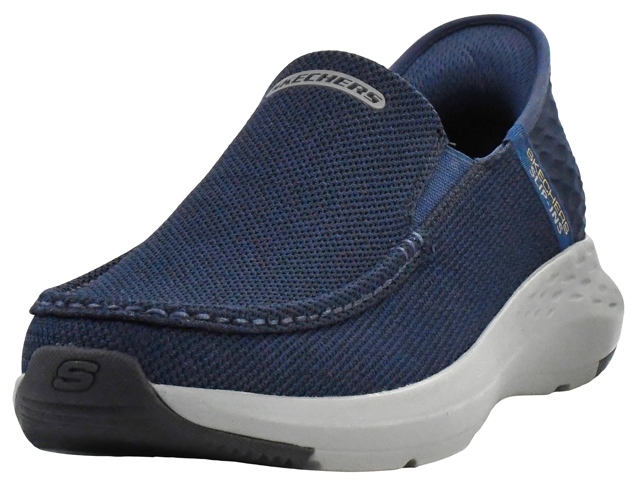 Skechers Men's Parson Ralven Slip-in Trainers, Navy Mesh, 10.5 UK