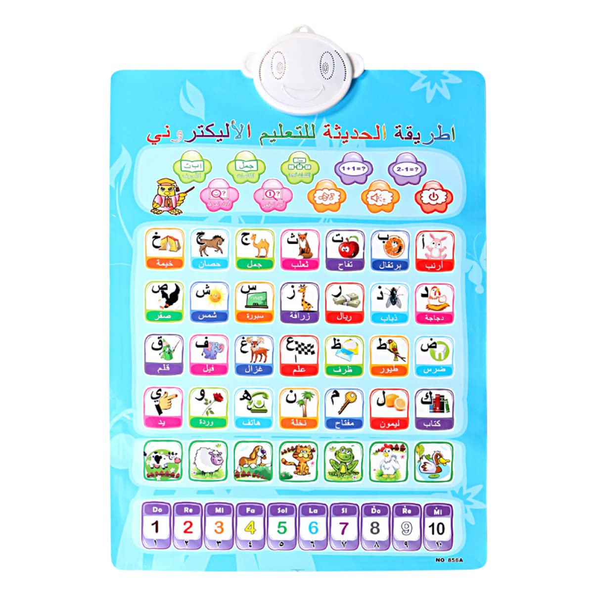 ibasenice Interactive Alphabet Wall Chart Interactive Electronic Alphabet Wall Chart Alphabet Poster Educational Toy ABC Learning Sensory Toy Speech Toy Arabic Alphabet Poster