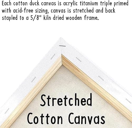 Miniatura 5 de INDIGO ART STUDIO Pintura en lienzo predibujada para adultos, niños y parejas, paquete de 4 a 40 unidades con descuento para actividades artísticas,