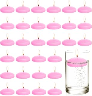 Floating Candles Centerpieces - 20 Pack 2 Inch Floating Candles for Centerpieces, Nice for Halloween, Christmas, Thanksgiving, New Year & More - Good for Home Decor & Centerpieces (Pink)