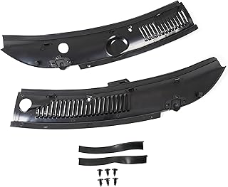ECOTRIC 2Pcs Windshield Wiper Cowl Vent Grille Panel Hood for 1999-2004 Ford Mustang Direct Aftermarket Replacement for Part 3R3Z 6302228 AAA&3R3Z6302228AAA