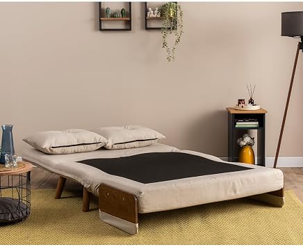 Pafu Cosmo Double Folding Sofa with Bed - Linen Cream