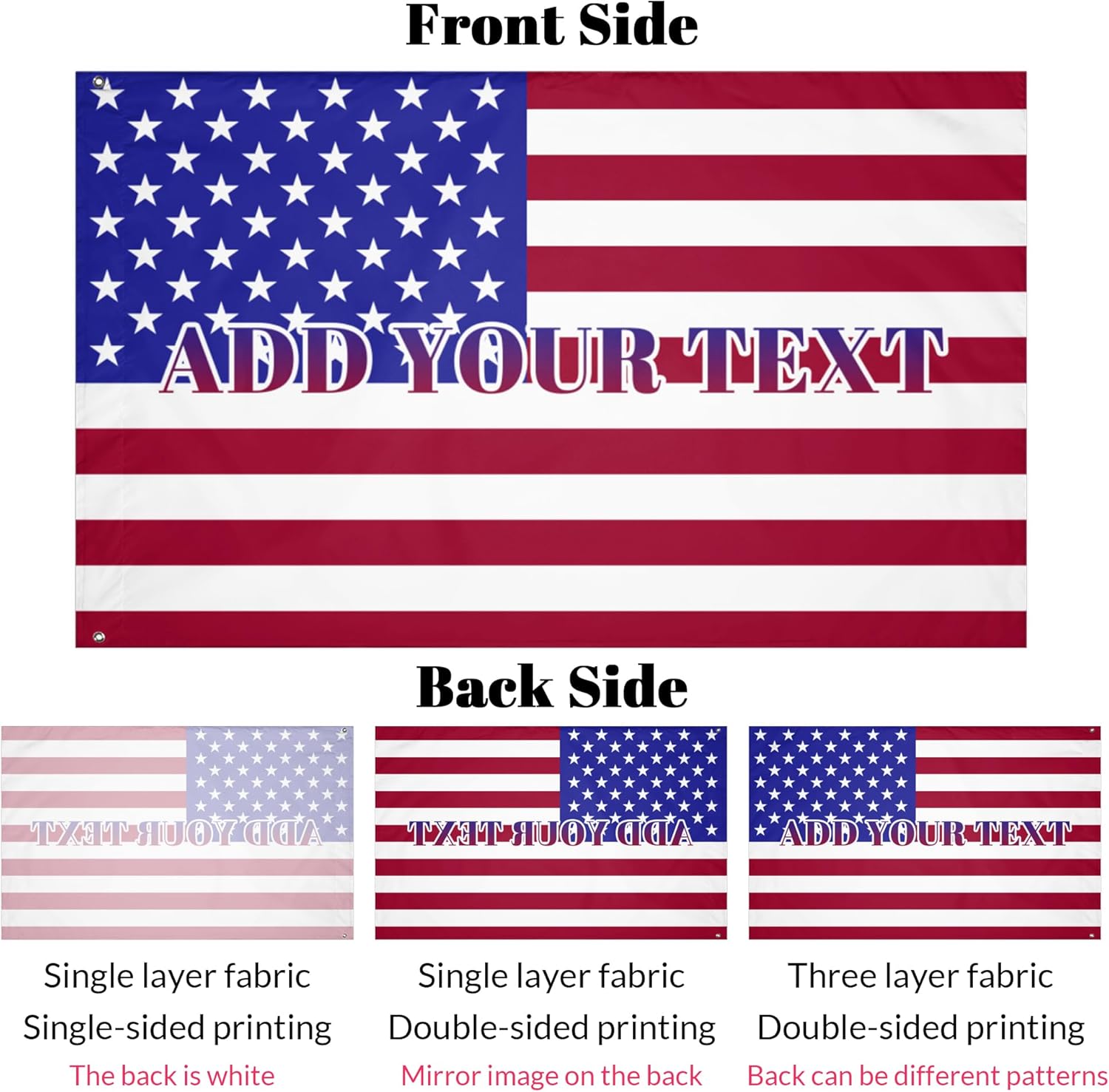 Custom Flag 5x8 FT Double Sided Outdoor,Personalized Picture Advertising Buseness Flags For Outside