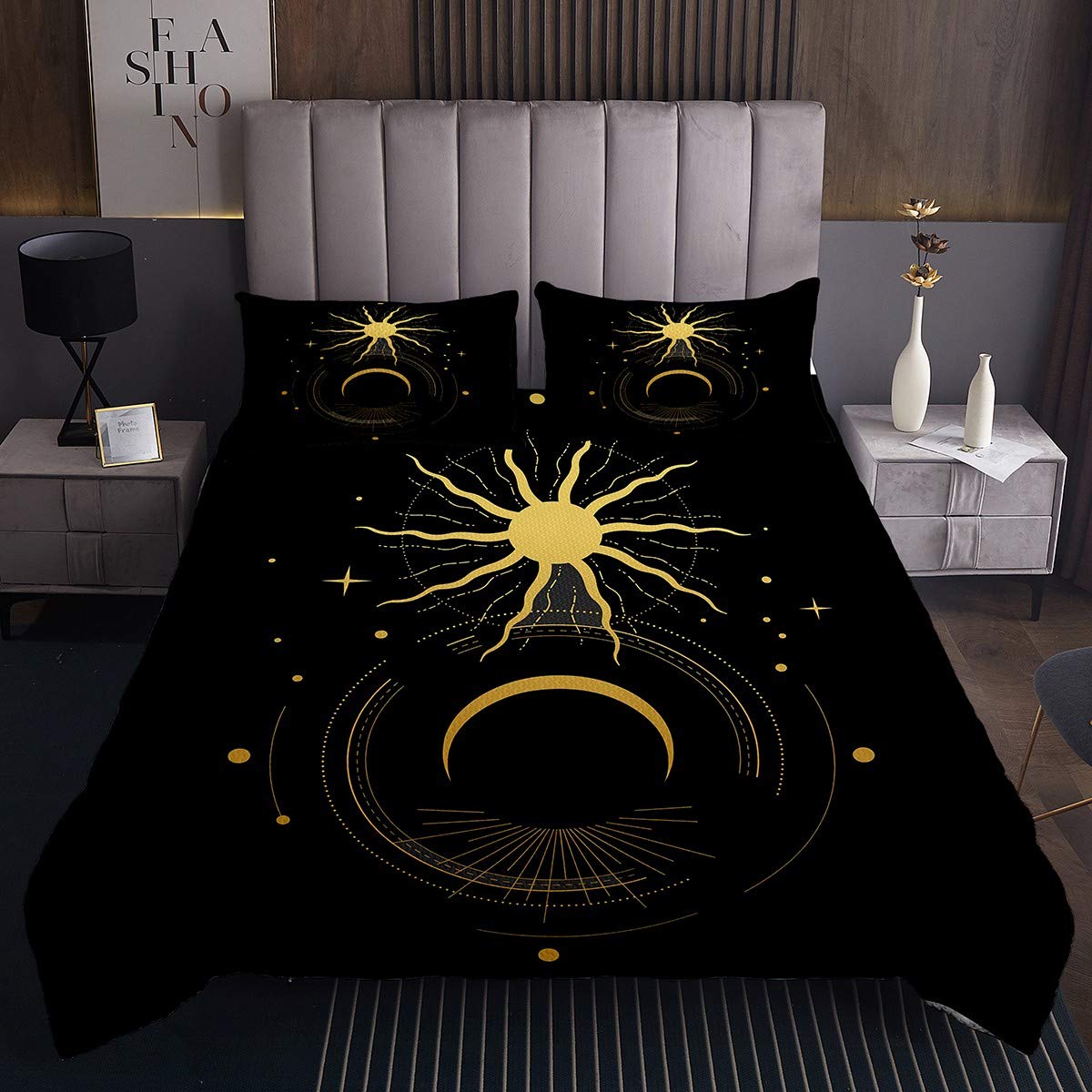 Copriletto Bambini Luna E Stelle - 2 Pezzi 170x230 Cm Bohémien - Foto 10