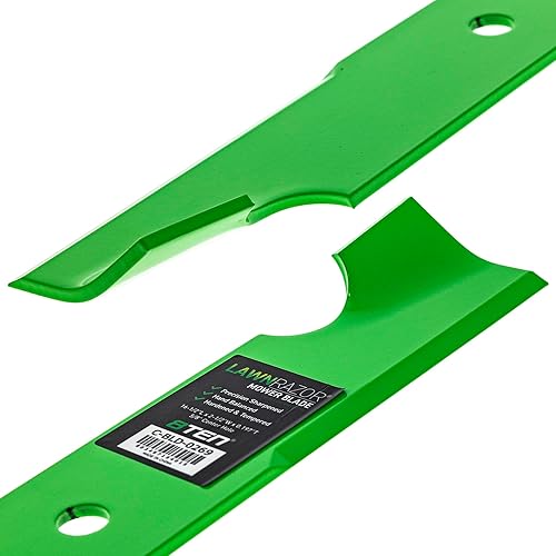 Miniatura 4 de 8TEN LawnRazor - Juego de cuchillas para Bad Boy MZ Magnum ZT CZT Elite Stand-On 038-4826-00 Cubierta de 48 pulgadas (elevación alta con muescas)