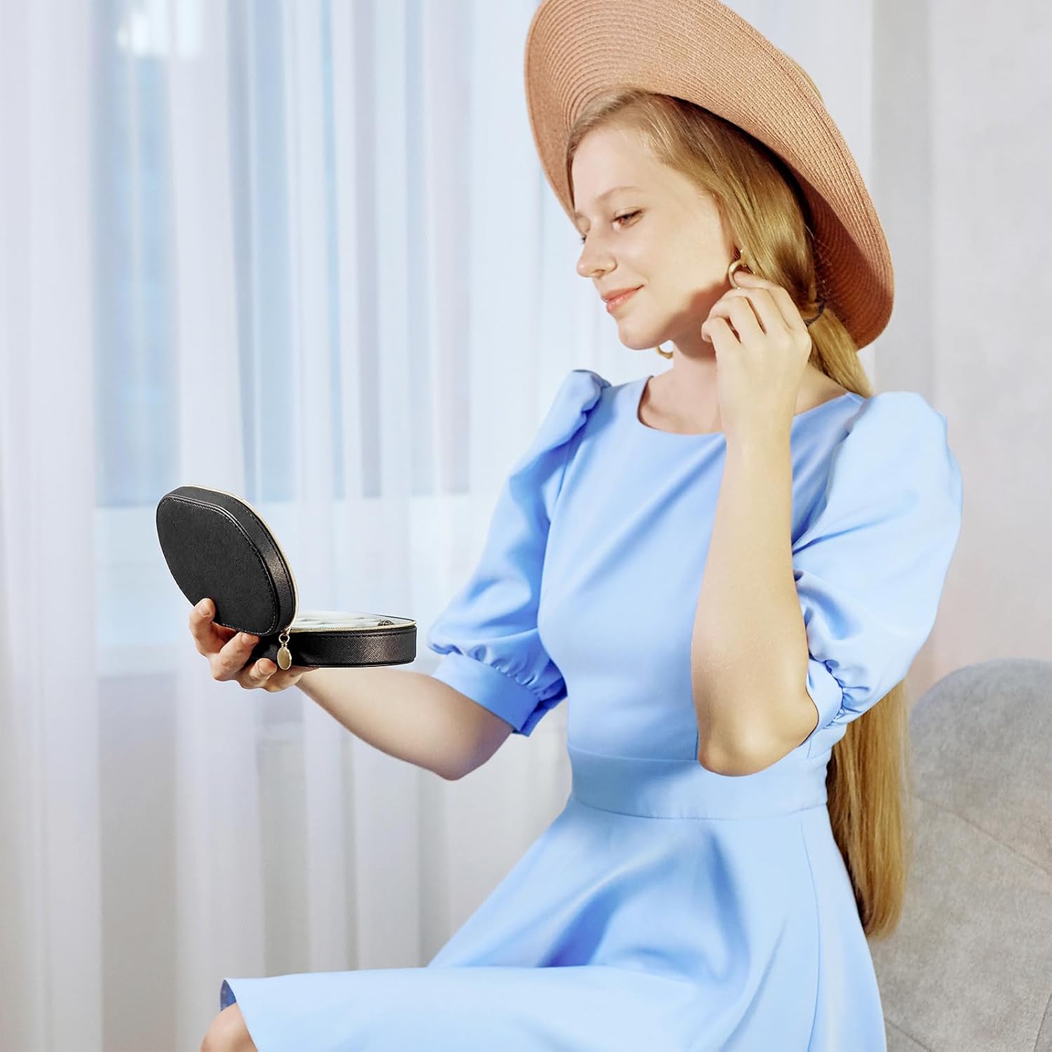 ProCase Double Layer Valet Tray Bundle with Travel Jewelry Box