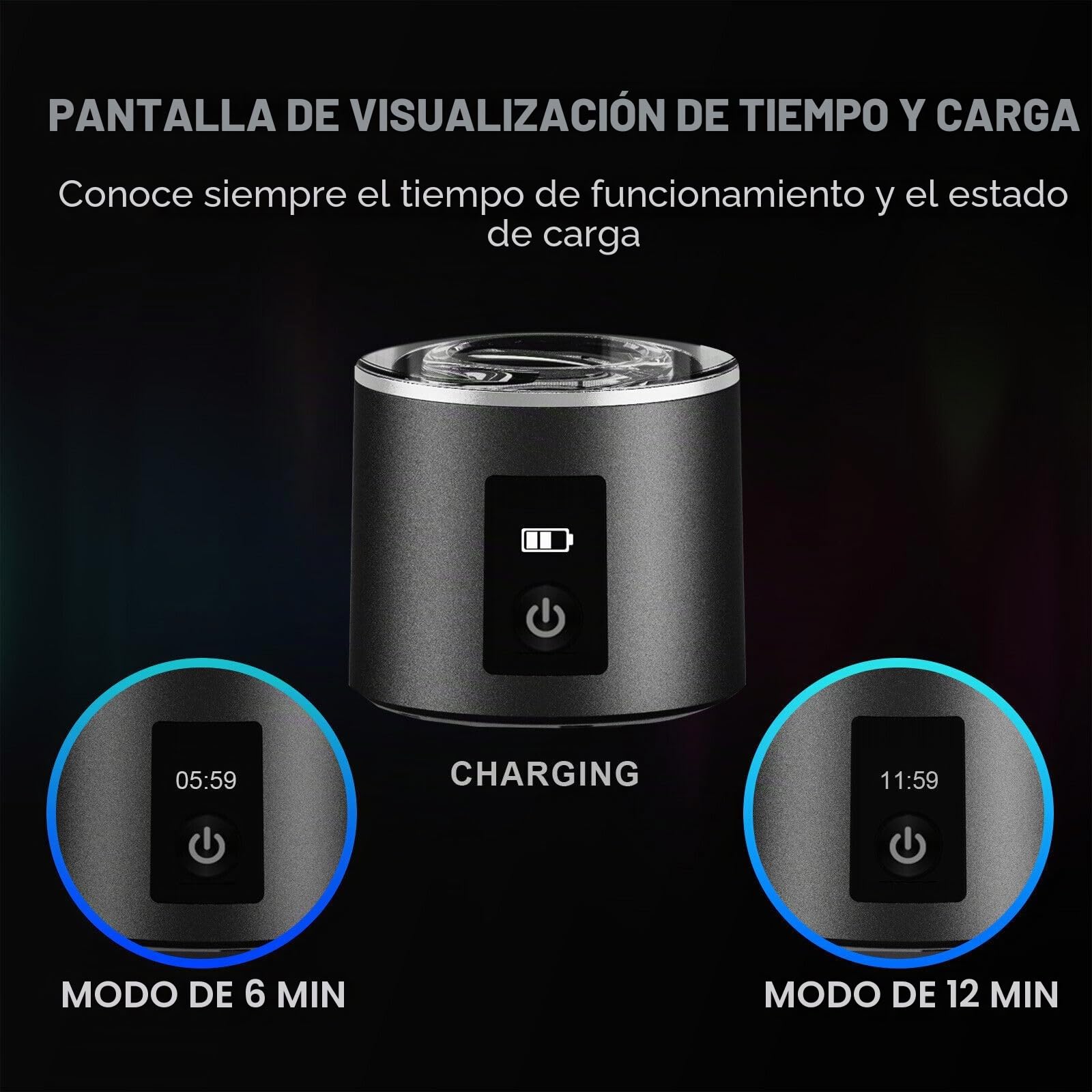 ALTHY Performance - Botella de agua Hidrogenada, Tecnología de nano Hidrógeno, Generador de Agua de Hidrógeno, Visualización & Batería y hora, Portátil para Deporte,Oficina,Viajes y Bebida Diaria