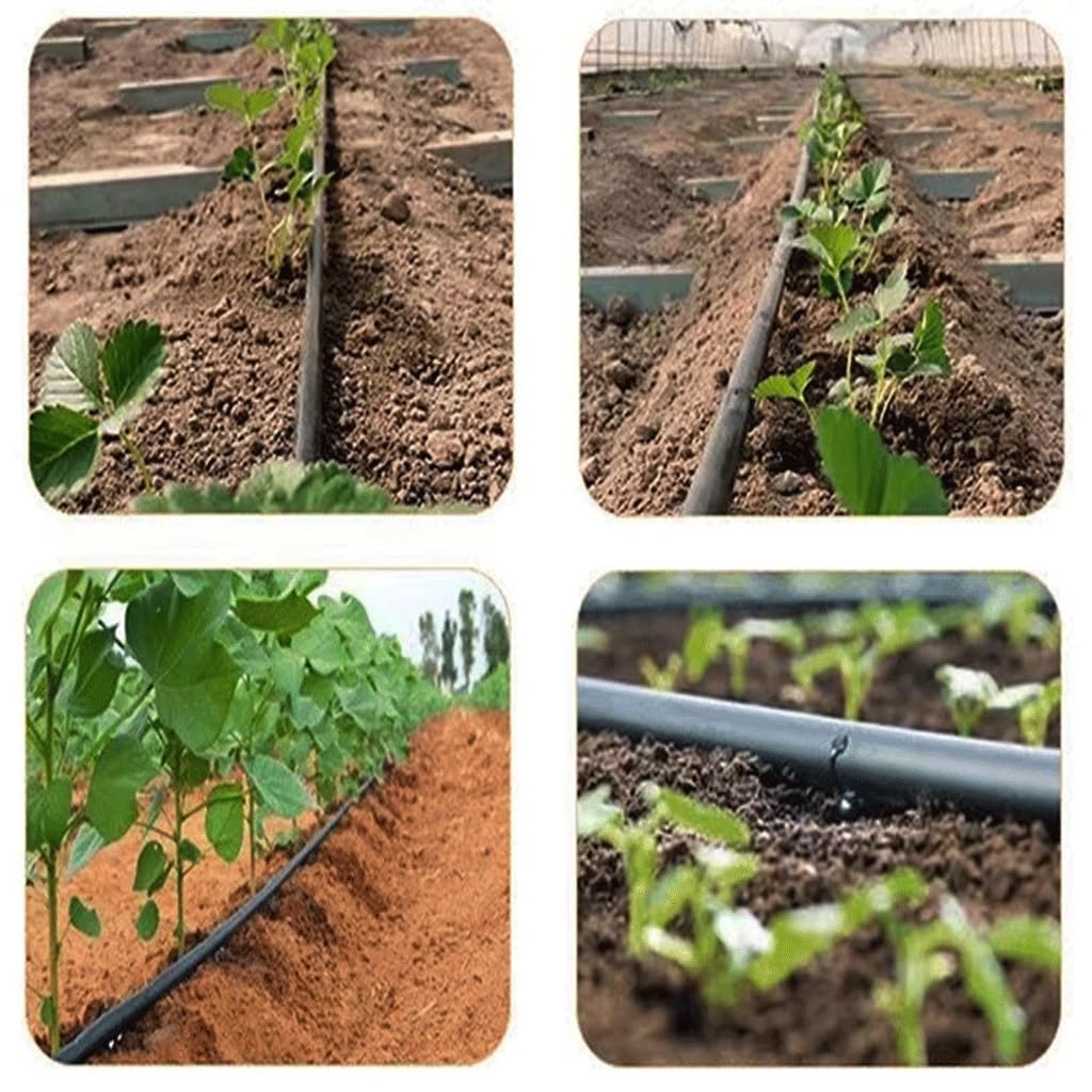 Sistema di irrigazione automatico, nastro gocciolante for microirrigazione a 2 fori da 50 m, 16 mm, spessore 0,2 mm, for serre, con spaziature multiple for i fori.(Space 20cm)