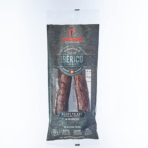 Miniatura 20 de PALACIOS - Auténtico chorizo español. Receta de salchicha ahumada caliente y picante, curada en seco en España. (paquete de 3 - 7.9 onzas) Apto