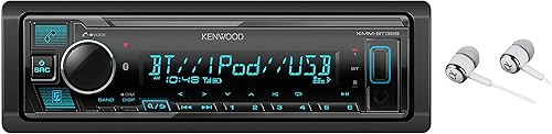 Kenwood - Reproductor digital Bluetooth USB MP3 WMA AM/FM con audífonos para automóvil