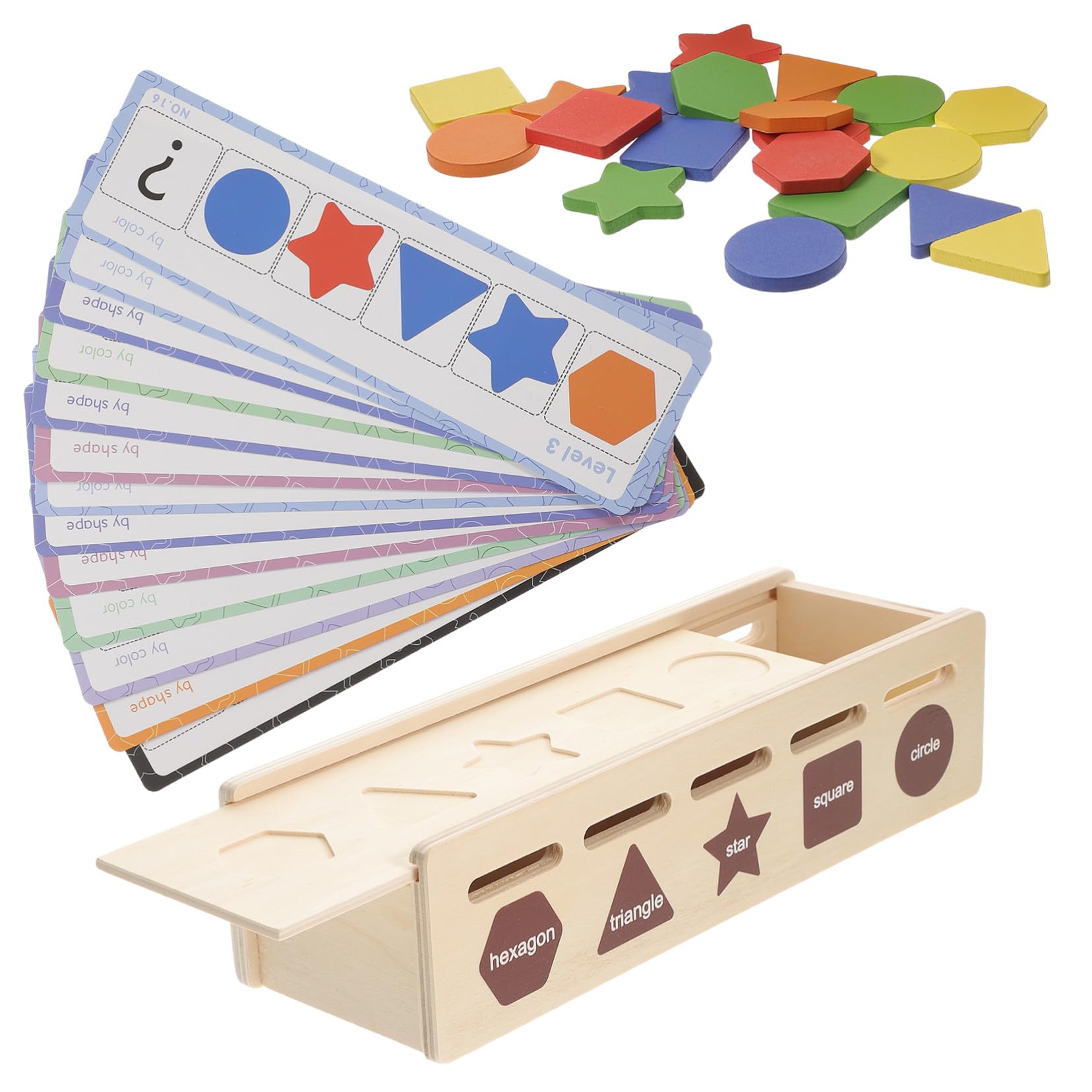 Clasificador de Formas de Madera Juguete Educativo para Bebés y Niños Pequeños para Desarrollo Sensorial y Coordinación Mano-Ojo