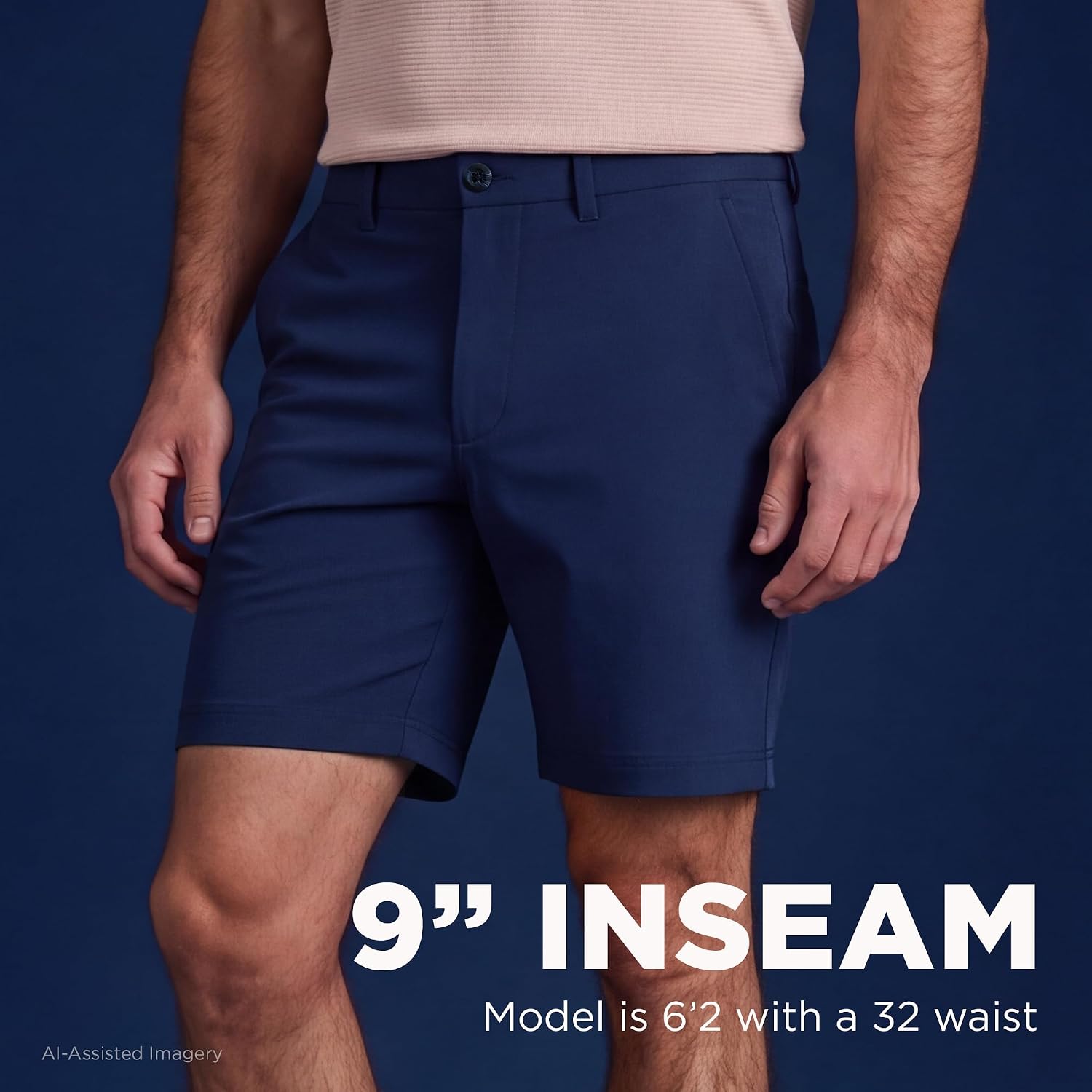 Haggar Men's Sport Travel Performance Short - 9 Inch Inseam