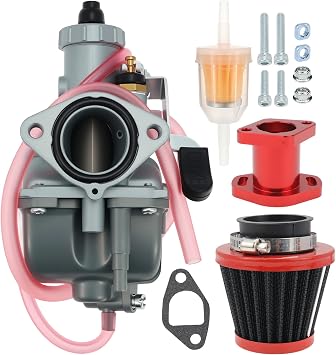 VM22 26mm Carburetor for Mikuni Performance Predator 212cc GX160 GX200 CT200U 196cc KT196 Pit Dirt Bike Mini Bike With 38mm Air Filter & Intake Pipe & Mainfold Kit