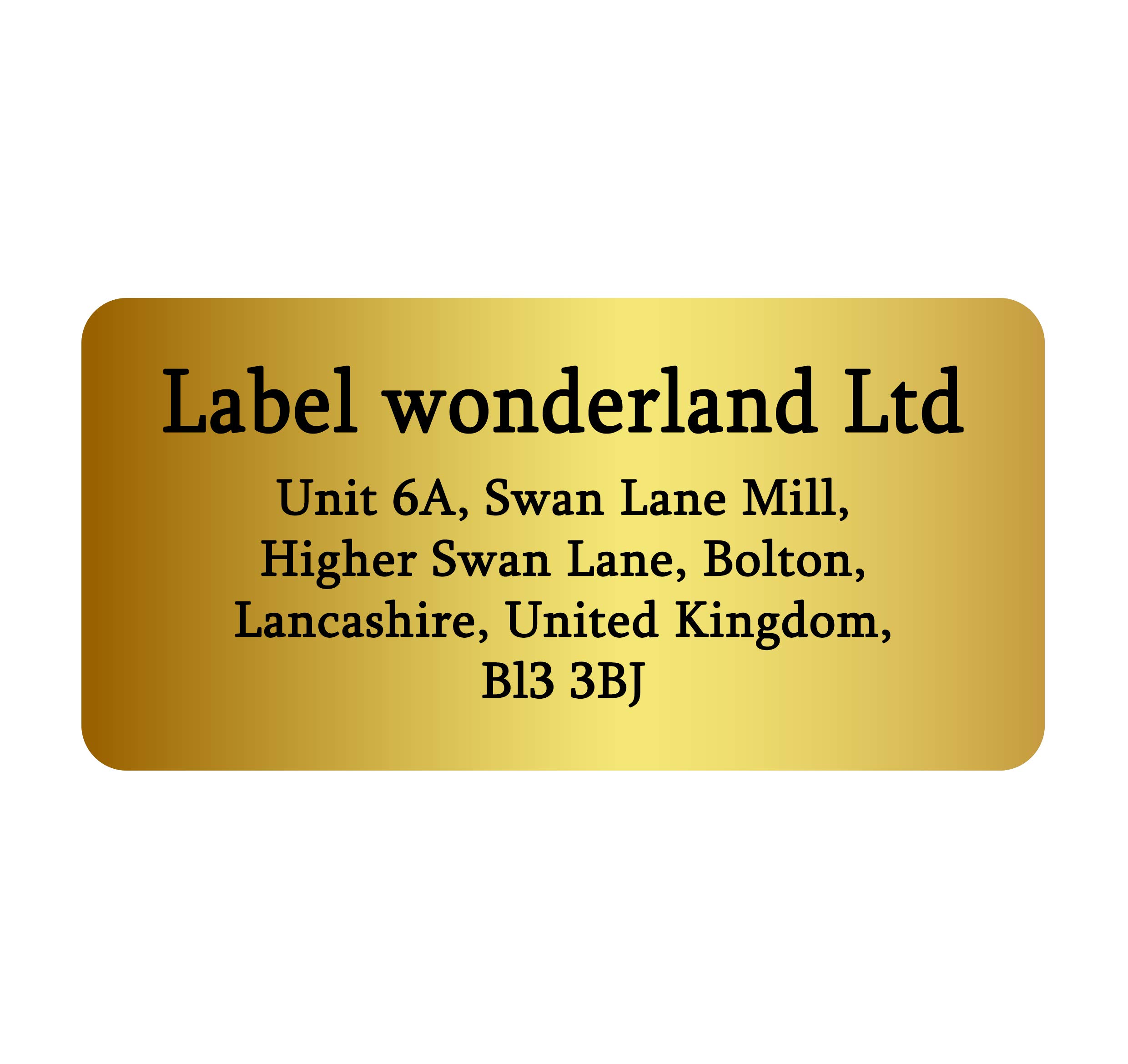 240 Personalised Gold Metallic Color - Address Labels -Custom Matt 60 Labels per A4 Sheet