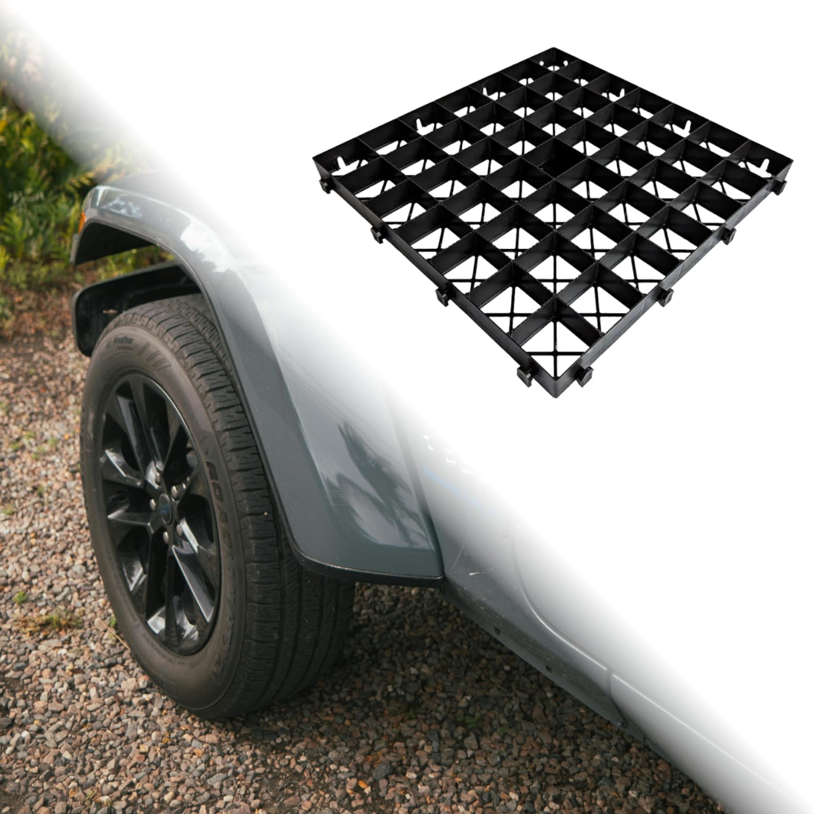 Eco Plastic Paving Driveway Grids For Turf Grass Sand, Shed Greenhouse Base, Path Paver Gravel Protector, Drainage Mat. Priced per Sq/m (1 Square Metre = 4 Grids)