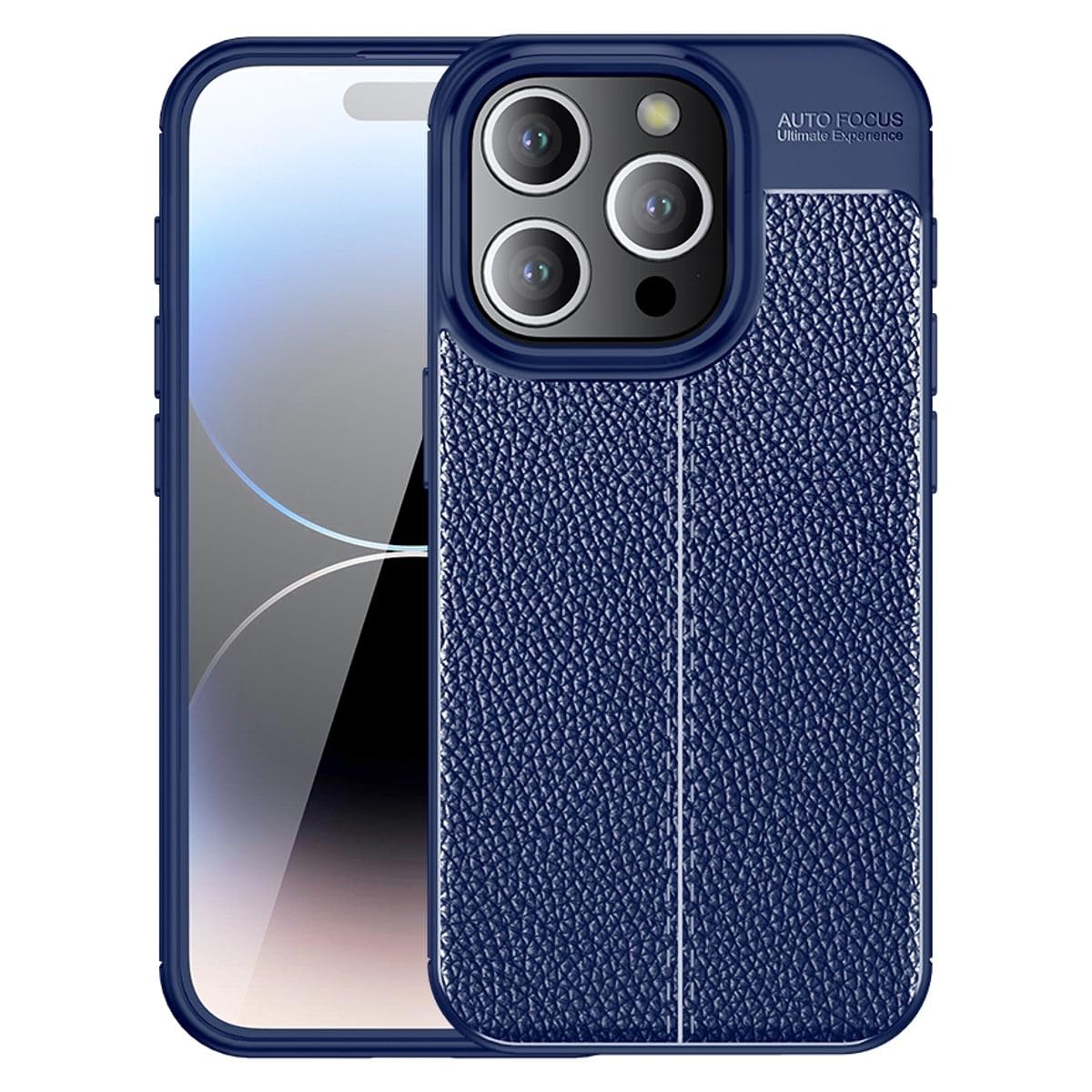 Coque iPhone 15 Pro Max bleue fine pour protéger votre mobile en voyage