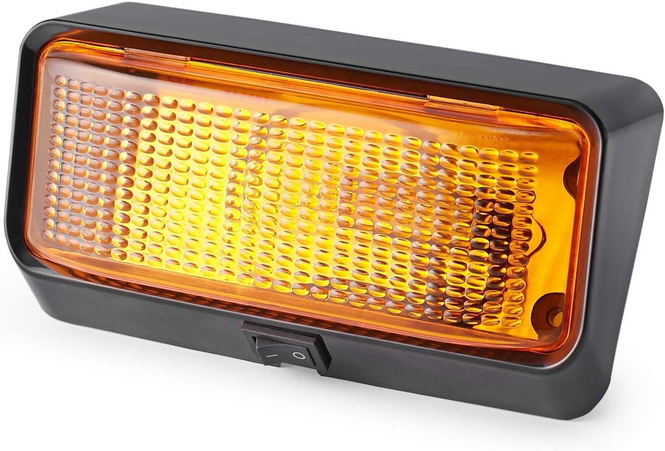 Lumitronics 12V LED Exterior Outdoor Porch Light with On/Off Switch - Removable Clear & Amber Lenses Perfect Outside Replacement Lights for RVs, Motorhomes, Campers, 5th Wheels, Trailers (Black)